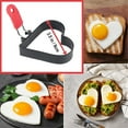 thumbnail image 5 of Egg Ring, Ongmies Egg Ring with Foldable Handle Stainless Heart Shaped Egg Rings for Frying Eggs English Cooking Breakfast Sandwich Burger, Red, 5 of 7