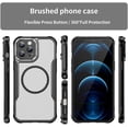 thumbnail image 2 of Case for iPhone 12 Pro,Full-Body Rugged Carbon Fibre Protective Clear Back Hybrid Magnetic with Wireless Charge Shockproof Protector Phone Case for iPhone 12 Pro,6.1 inch 2020 (Black), 2 of 17