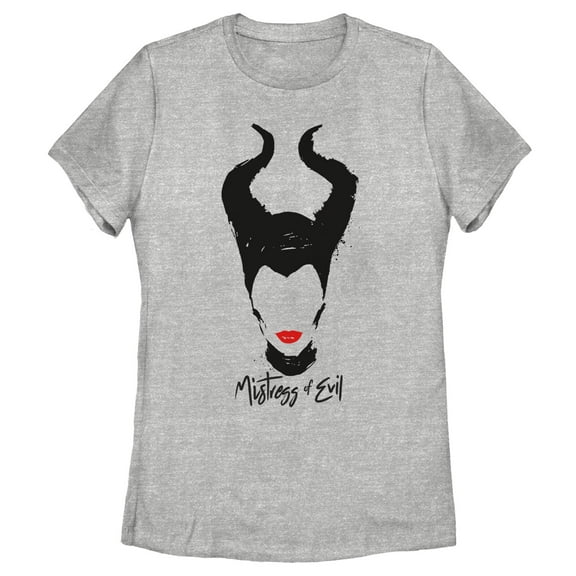 Women's Maleficent: Mistress of All Evil Lips No Eyes Graphic Tee Athletic Heather Medium