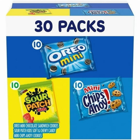 Nabisco Cookies & Candy Variety Pack, SOUR PATCH KIDS, OREO and CHIPS AHOY! - 2 Pack