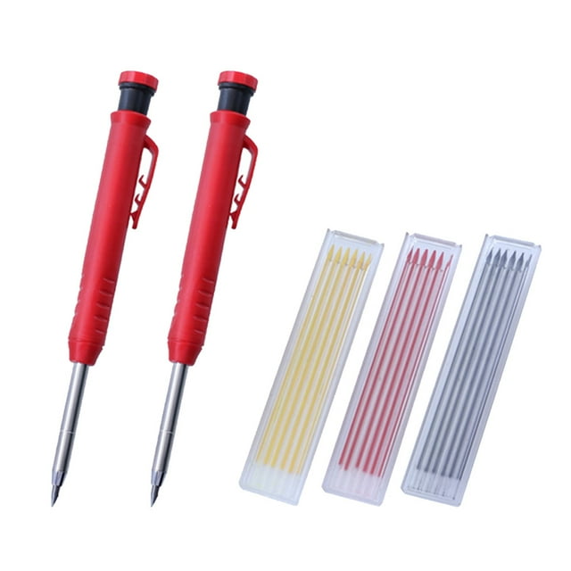ziyahi 12 Pieces Carpenter Mark Pencil Refill Designing Mechanical Pencils Refill Type 4