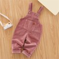thumbnail image 4 of Ruyang Kids Toddlers Overalls Solid Adjustable Strap Loose Fit Jumpsuits Boys Girls Trendy Cotton Casual Rompers All-Season, 4 of 5