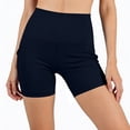 thumbnail image 7 of Mifsaly Biker Shorts Women Tummy Control High Waisted Yoga Shorts with Pockets See-Through Squat Proof Athletic Workout Trendy Outfits Navy,S, 7 of 7