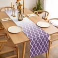 thumbnail image 3 of Purple Ombre Stripe Table Runner - 120 Inch Long, Kitchen Dining Table Runner Dresser Scarves, Modern Abstract Art Gradient Striped Farmhouse Decor for Coffee Tables Wedding Party Banquet, 3 of 8