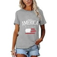 thumbnail image 2 of Anbech Womens American Flag T Shirt Love 4th of July USA Star Stripes Shirts Short Sleeve, 2 of 6