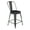 Black/Black, variant on Flash Furniture Commercial Grade Square Poly Resin Wood Seat Curved Back Counter Height Stool, Black