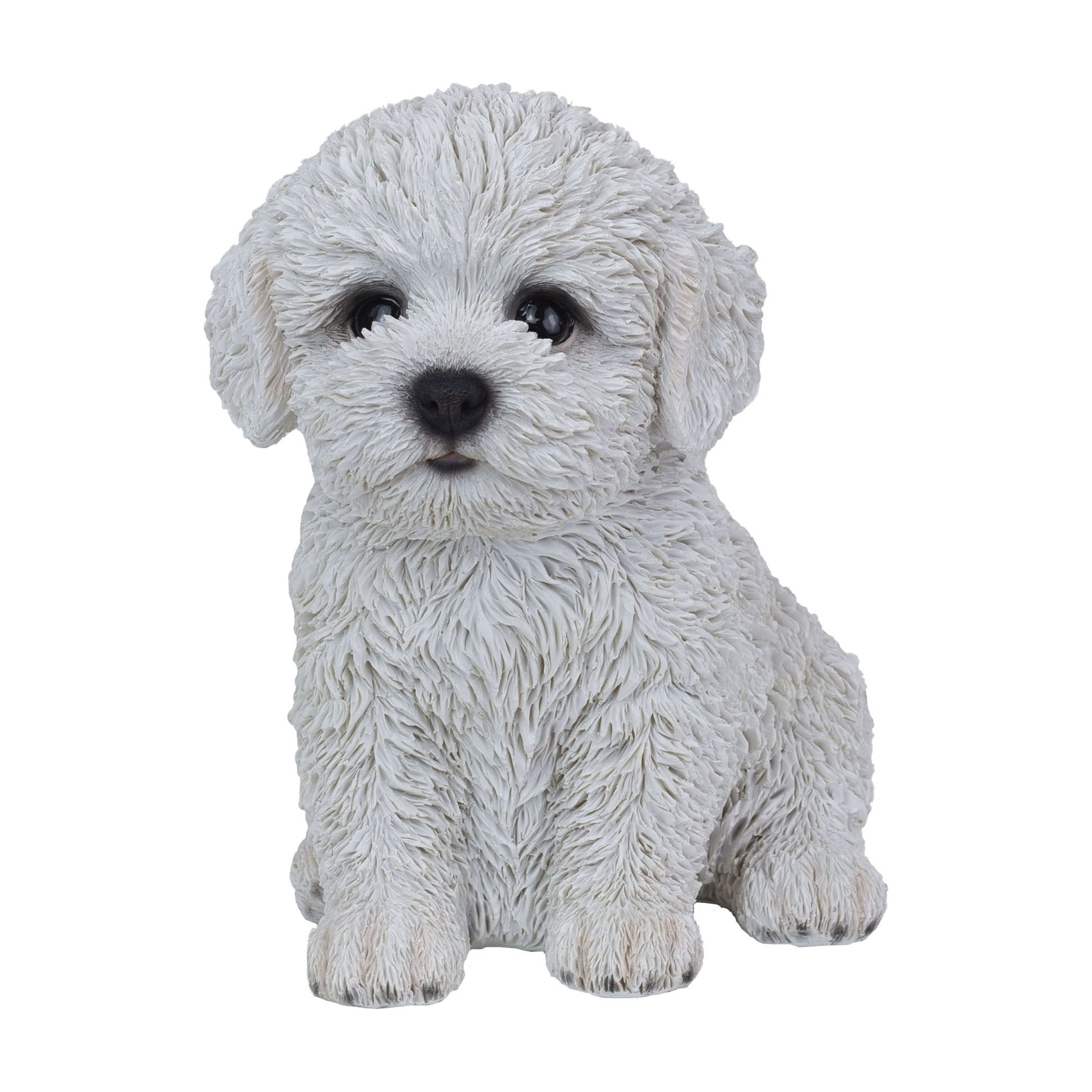SOREAL White Baby Bichon Frise | Handpainted Decorative Puppy Statue for Home & Garden Decor | Premium Polyresin Dog Statue | Gift for Dog Lovers | Weather-Resistant Indoor/Outdoor Decor