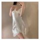 thumbnail image 2 of Pijamas sexys para mujer, ropa privada, camisón de encaje con tirantes en la espalda, pijamas finos de verano puro, 2 of 5