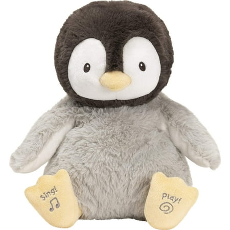 GUND Baby Animated Kissy The Penguin Stuffed Animal Plush, Black/White/Grey, 12"