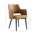 thumbnail image 5 of 6-Piece Tremont Saddle Leatherette Dining Chair with Metal Legs, 5 of 18