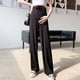 thumbnail image 5 of Pantalones de mujer embarazada Primavera y otoño Ropa exterior Pantalones anchos de seda de hielo Verano Pantalones rectos de gran tamaño con drapeado fino Mujeres embarazadas Verano, 5 of 5
