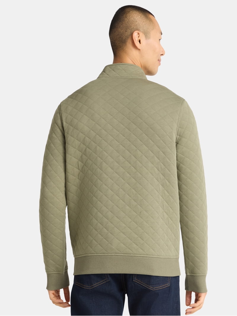 George Men's and Big Men's Quilted Snap Pullover Jacket, Sizes S