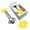 Yellow, variant on Decorr Pineapple Corer and Slicer, Reinforced sharp blades & Heavy duty & Durable, 9.13" Pineapple Cutter Corer Peeler, Stainless Steel Decorer Fruit Knife, Easy Core Remover (Yellow)