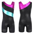 thumbnail image 2 of Alvivi Kids Girls One-piece Gymnastics Leotard Glittery Splice Ballet Dance Jumpsuit Unitard 3-16, 2 of 7