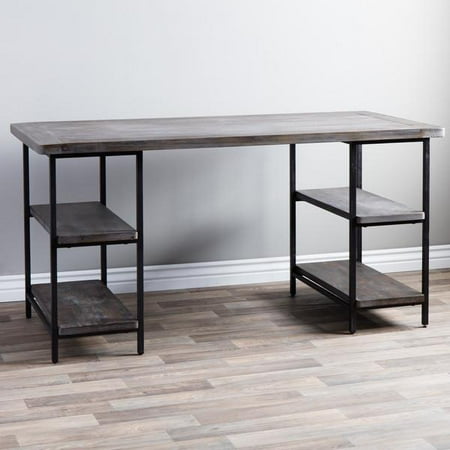 Renate Contemporary Wood-Metal Home Office Table Modern ...