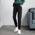 thumbnail image 1 of Pantalones harén de talla grande para mujer, pantalones harén de otoño e invierno, pantalones deportivos holgados para chicas gorditas, pantalones deportivos casuales con cordones en los tobillos, 1 of 5