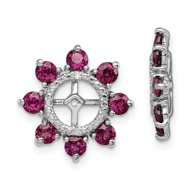 Vestes en Argent Sterling 925 avec Diamant Rhodolite Grenat Veste Pierre de Naissance Juin