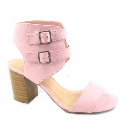 

Surrell Women s Single Band Double Buckles Chunky Heel Sandal