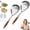2pcs, variant on New Wooden Handle Stainless Steel Skimmer, Stainless Steel Slotted Spoon with Wooden Handle, Extra Thick Spider Strainer for Deep Frying, Boiling & Fast Oil Draining