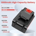 thumbnail image 4 of 2-Pack 6Ah Max 20V Lithium Battery Replacement for Black & Decker ASL/BDC/LD/LC/LP Series, Compatible with LBXR20 LBXR20B LBXR20-OPE LBXR2020 LBXR20 LB20 LBX20 - High Capacity Cordless Tool, 4 of 11