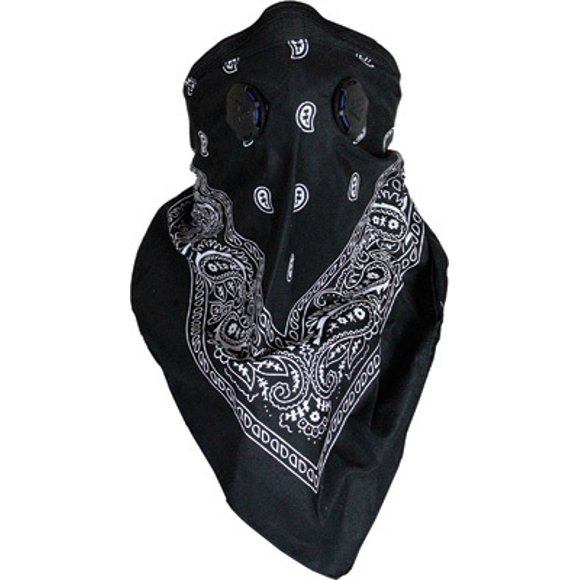 ATV-Tek Black Pro Series Bandana Dust Mask Paisley