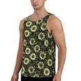 thumbnail image 2 of Gukieu Sunflowers Print Men's Quick Dry Fitness Vest, Round Neck Sleeveless Fitness Bodybuilding Top-X-Large, 2 of 7