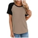 thumbnail image 2 of Fiudx Ofertas Flash Del Día Camiseta Informal de Manga Corta con Cuello Redondo a La Moda para Mujer, 2 of 5