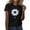 15-Black, variant on T Shirts for Women Women's New Casual Fashion Printed T-Shirt Crewneck Short-Sleeved
