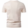 thumbnail image 3 of Paiwinds Men's Short Sleeve Knit Sweater Casual Solid Color Vintage Ribbed Crew Neck Pullover Top for Spring Summer, 3 of 9