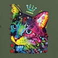 thumbnail image 5 of Wild Bobby Dean Russo Cat Wearing a Crown Thinking Cat Crowned Cat Lover Men Graphic Tee, Military Green, X-Large, 5 of 5