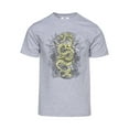 thumbnail image 1 of Camiseta de manga corta Dragon Dragon de los hombres - Gris de Heather - Medium Gravity Trading Camiseta de manga corta, 1 of 1