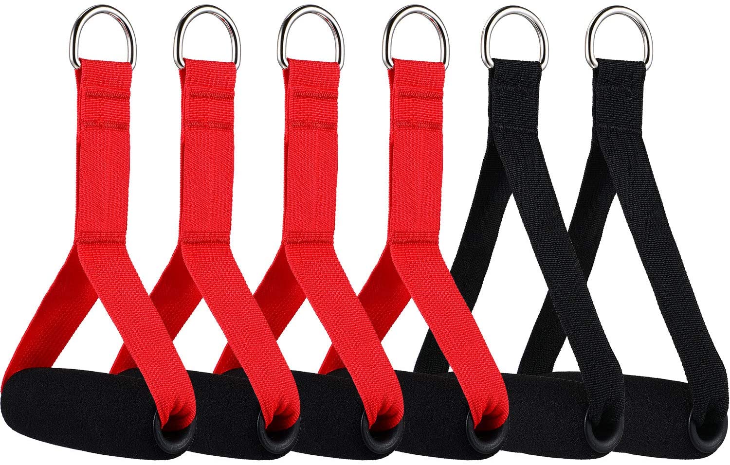 Sujosa Resistance Band Handles - ABS Core With Rubber Grips & D-Rings For Fitness Workouts