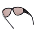 thumbnail image 4 of XXL Oversized Trendy Modified Curved Wrap Around Sport Plastic Sunglasses Black - Brown, 4 of 4