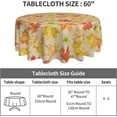 thumbnail image 5 of Fall Maple Leaf Round Tablecloth 60 Inch Autumn Thanksgiving Tablecover Anti-Wrinkle Waterproof Wipeable Table Cloth for Kitchen/Home Decoration, 5 of 6
