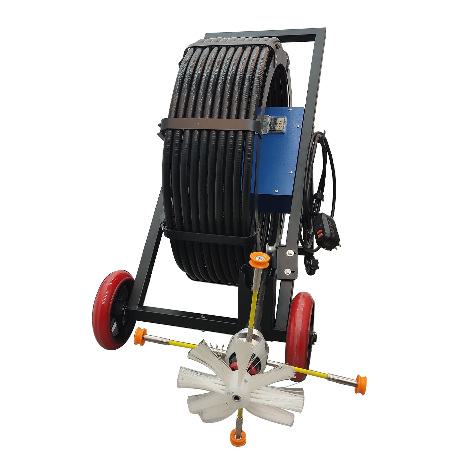 Air Duct Cleaning Machine Adjustable Speed Rotary Brush Pipe Cleaner 110V for Duct Range 80-800mm