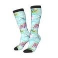 thumbnail image 2 of Balery Dragonfly Floral Printed Novelty Socks Men's Women's Crew Socks Sports Socks Knee High Socks Cotton Socks Quirky and Cool Socks, 2 of 9