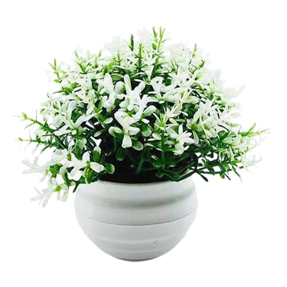 VEAREAR 1 Set Artificial Plant Pot Ornamental Photo Props Plastic Desktop Fake Grass Plants for Outdoor