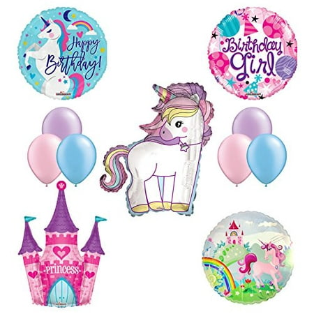 Unicorn Birthday Girl Party Supplies And Princess Castle Balloon