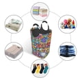 thumbnail image 3 of DouZhe 50L Rectangular Laundry Basket, Colorful Fractal Mandala Prints Waterproof Foldable Laundry Hamper with Aluminum Handles, 3 of 6