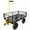 Yellow-A, variant on Aukfa Utility Garden Cart, Heavy Duty Metal Wagon Cart with Rotating Handle, Removable Sides/10" Wheels for Outdoor Hauling/Gardening, Black