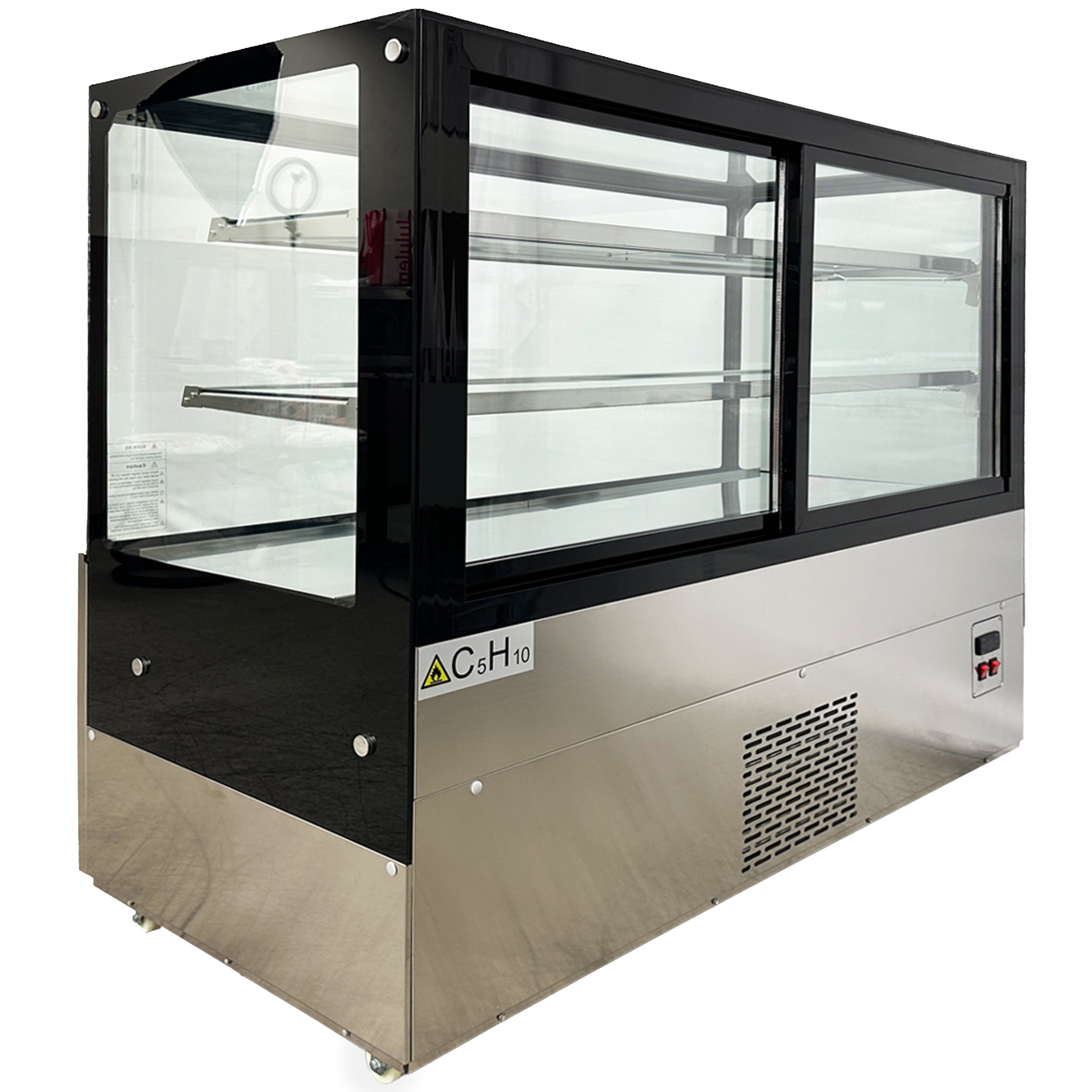 59 in. Refrigerated Bakery Display Cooler Case for Pastry Deli Upright 20 Cu.Ft. Cooler Glass Display Refrigerator, NSF ETL