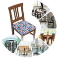 thumbnail image 7 of KLL Cartoon colorful cute cat Pattern Seat Covers for Dining Room Chairs,Washable Chair Seat Chair Covers Seat Protector-Six Piece, 7 of 7