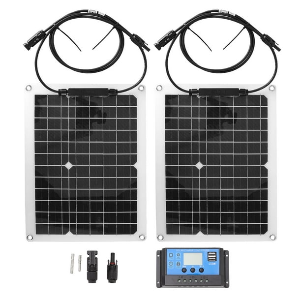 50W Panneau Solaire Portable Pliable Kit 12V Panneaux Solaires