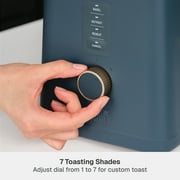 Thyme & Table 2-Slice Toaster, Extra-Wide Slots with Removable Crumb Tray, Atlantic Blue