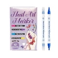 thumbnail image 2 of 10 Colors Nail Art Marker Pens (36ml), Quick-Drying Nail Painting Pens for DIY Nail Design, Professional Nail Art Pens for Drawing and Outlining, 10 Dual-Tip Nail Art Pens for Home & Salon Use, 2 of 5