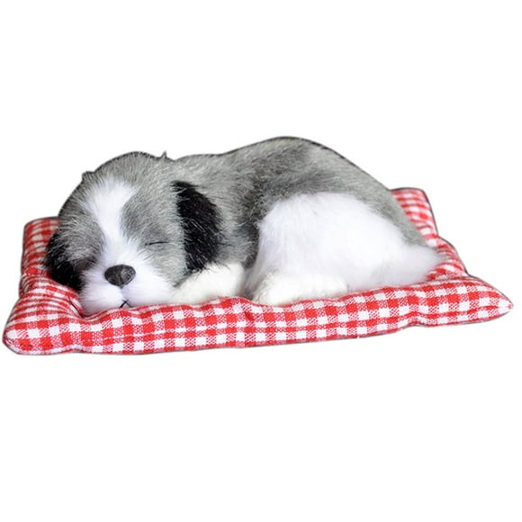 POINTERTECK Cute Simulation Sleeping Puppy Dog Doll Toy with Sound Kid Toy Decoration Gift