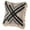 Crossed With Insert, variant on 16" Handwoven Cotton & Silk Throw Fringed Pillow Cover with Embossed Crossed lines with Filler, Black & Natural