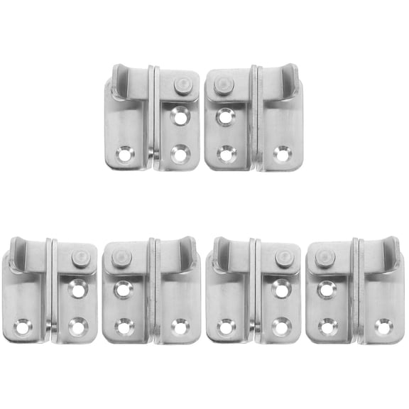 6 Pcs Cabinet Safety Locks Door Sliding Hasp Doors Wooden Pet Gate Stainless Steel Puppy Cage