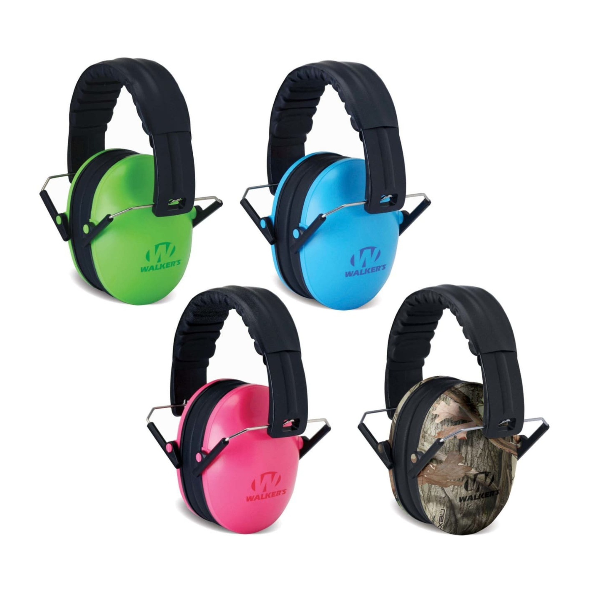 Walker's Baby and Kids Folding Muffs with Ultra-Light Adjustable Hearing Protection and Soft Foam Pads 23dB NRR (Pink)