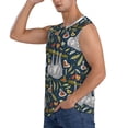 thumbnail image 3 of Xecao Cute Sloth Print Men's Tank Top: Sleek Sleeveless Tee for Casual Sports and Beach Occasions-Small, 3 of 7